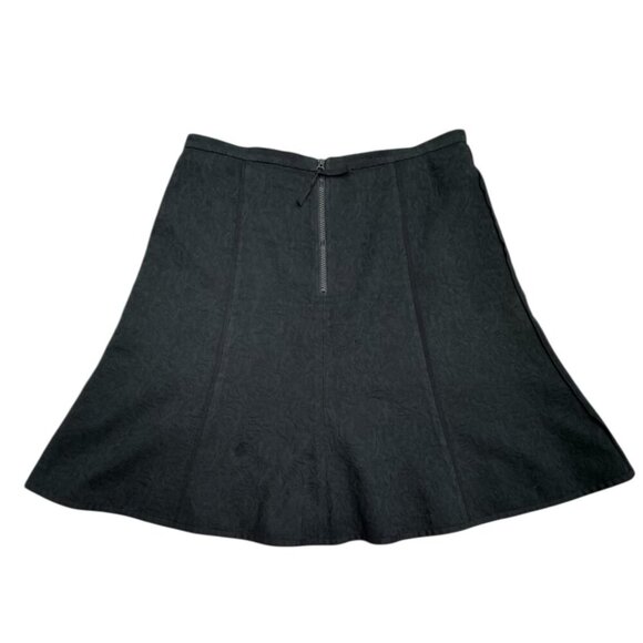 J.Crew Black Seamed Matelasse Skirt Flare A-Line Style A6143 Women's Size 14 - Picture 7 of 7